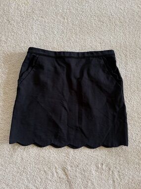 Skies Are Blue Black Scalloped-Hem Mini Skirt Size XL Petite